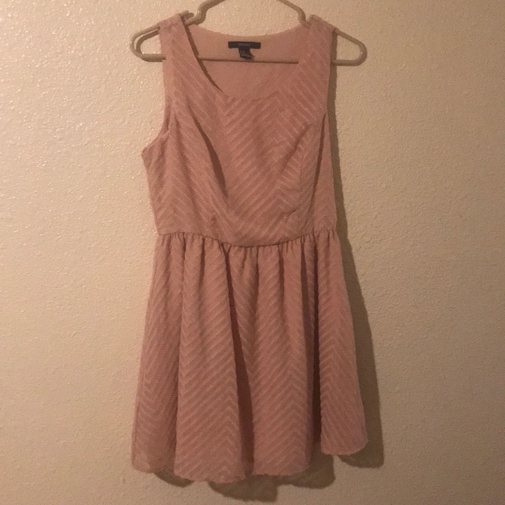 Rose Pink Chevron Dress